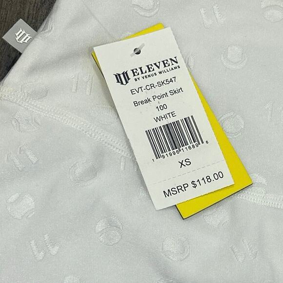 NWT EleVen by Venus Williams Break Point Skirt in White Size XS - Picture 8 of 10